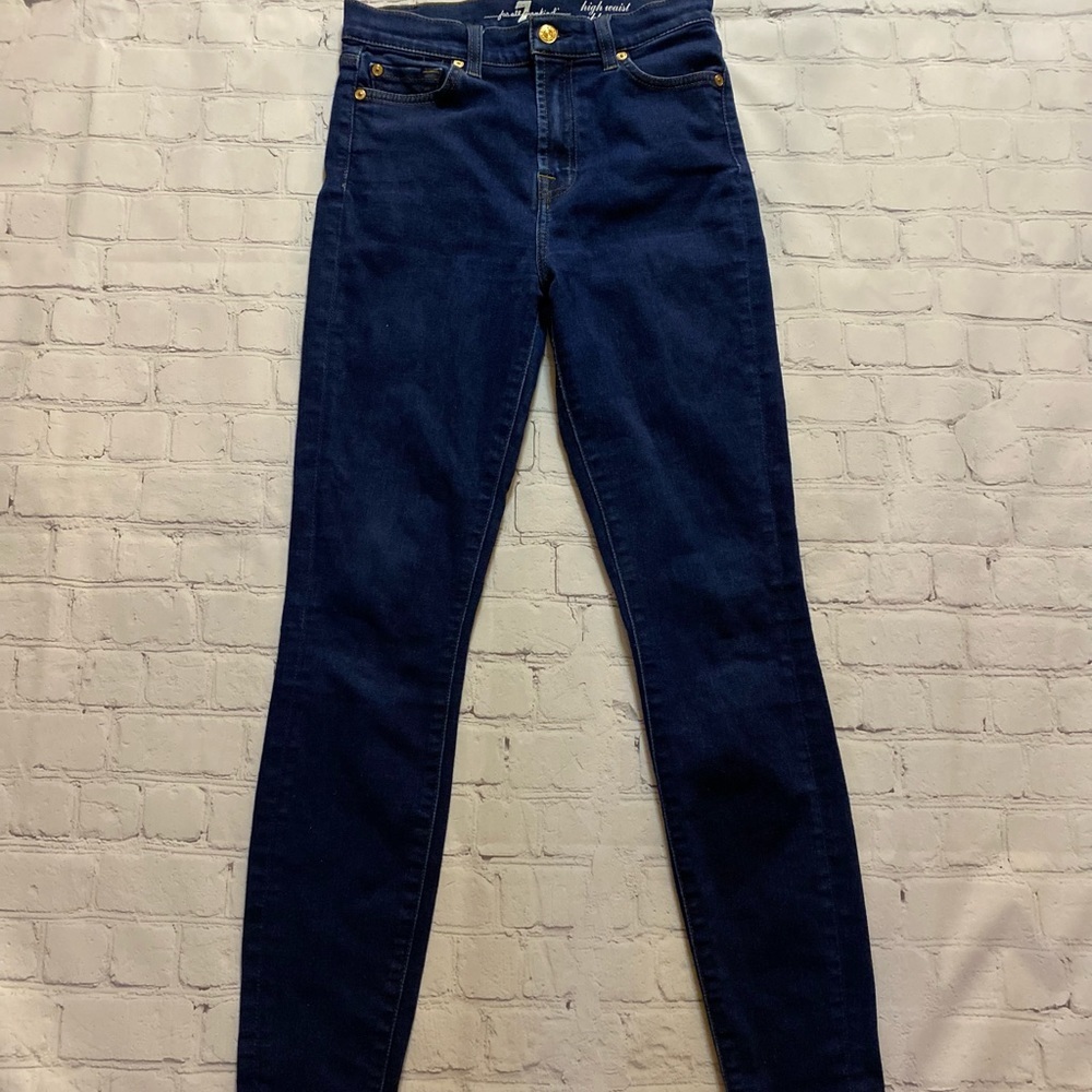 7 for all Mankind Skinny high waist ankle givenevere jeans dark wash​